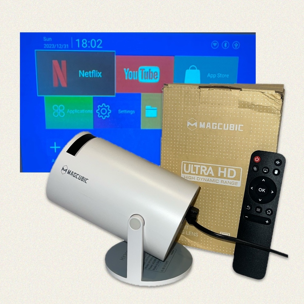 Magcubic Mini Movie Streaming Projector w/ WiFi & Bluetooth Apps Netflix Youtube